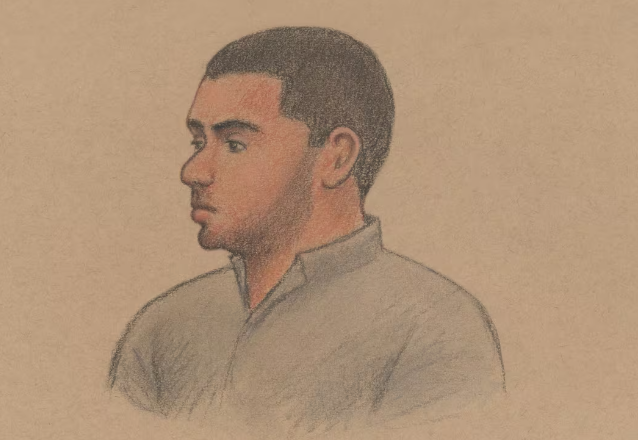 被捕男子19歲,是來自斯里蘭卡的學生,他用利器犯案,已被控6項一級謀殺罪和一項企圖謀殺罪。(法庭素描)