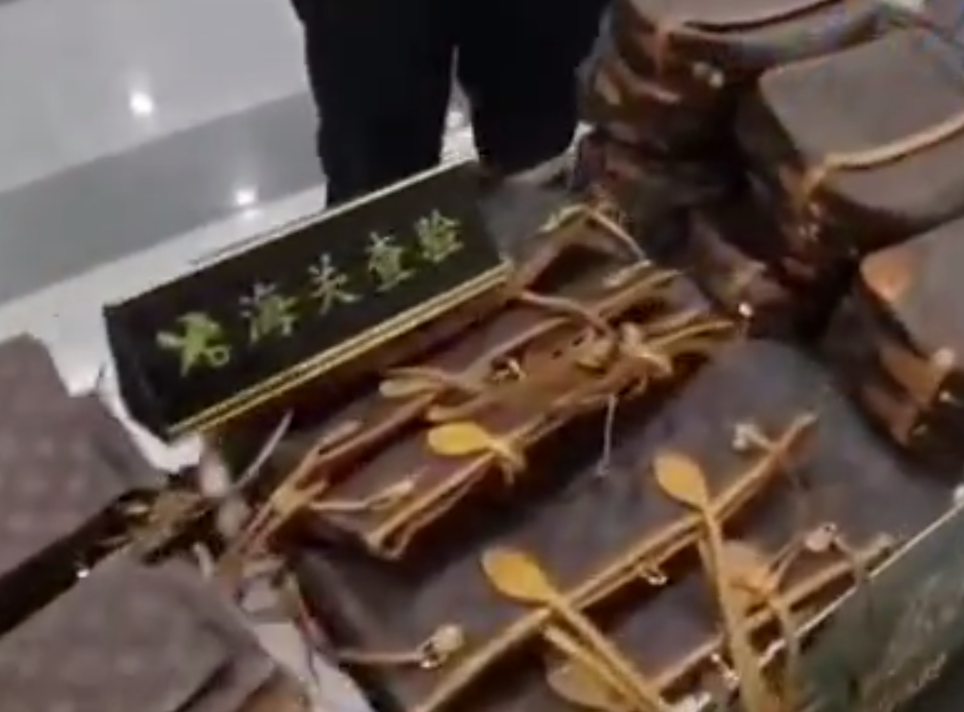 中國海關總署周日(10日)稱,近日福州海關所屬福州長樂機場海關破獲一宗走私案,檢獲LV(Louis Vuitton)品牌的舊手袋、舊背包等共316個。