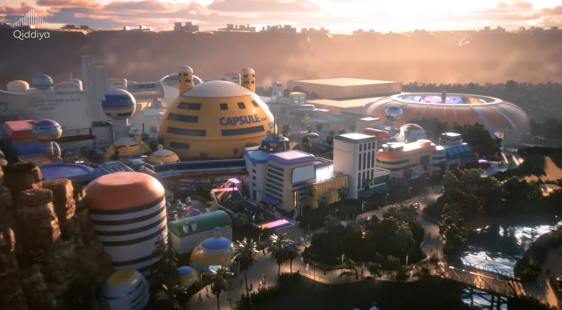 沙特阿拉伯建立首個龍珠主題樂園。(影片截圖)