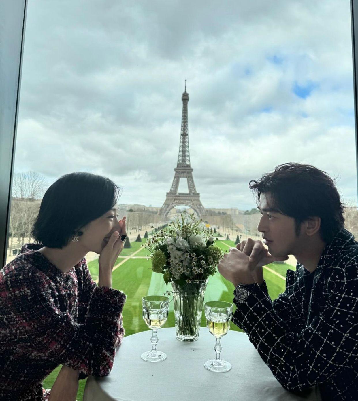 陳柏霖與桂綸鎂近日一同現身巴黎。
