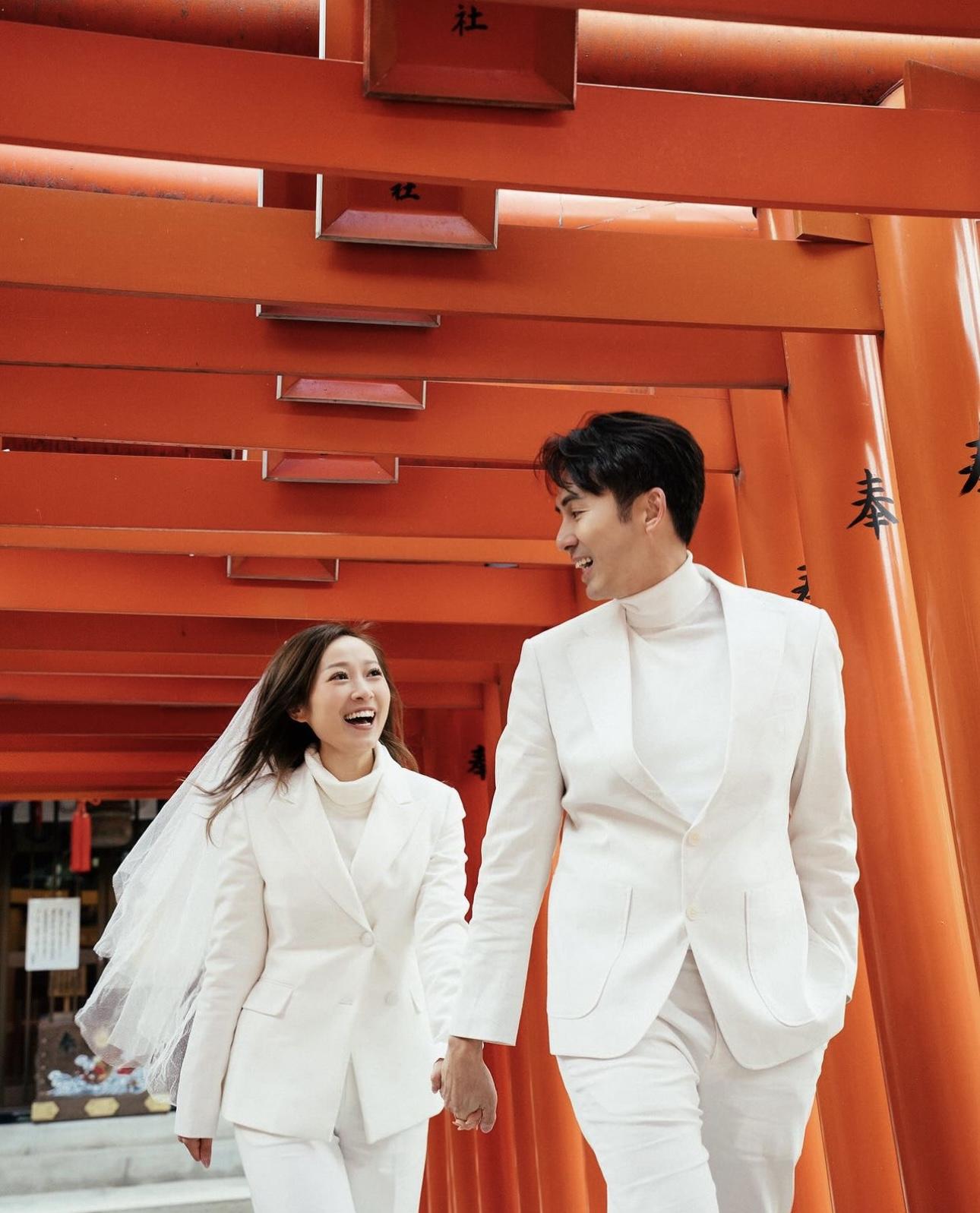 黃美棋白色情人節放閃「一生一世的約定」。