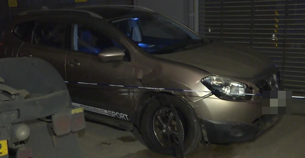 警方其後在海華路再發現一輛懷疑涉案車輛。(電視截圖)