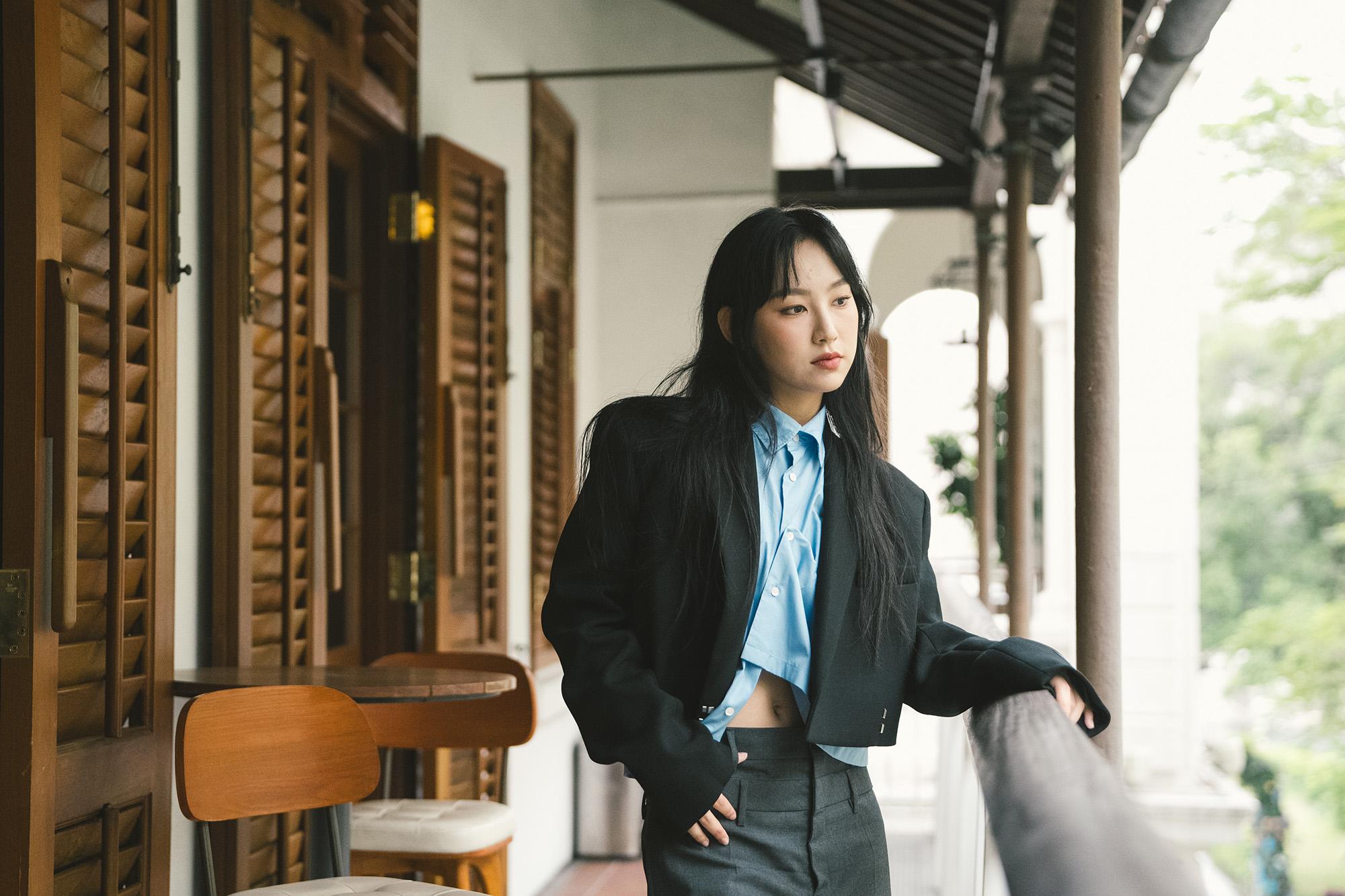 炎明熹表示補場及加場的個唱,歌單、服裝和編舞都有所改動。(林藹怡攝)