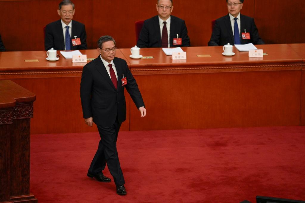 全國兩會2024|總理李強發表任內首份政府工作報告。(美聯社)