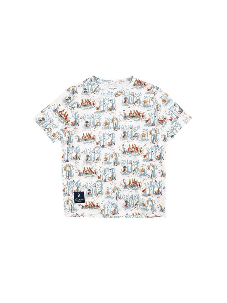 Chevignon x Peter Rabbit 全印花短袖T恤 $459