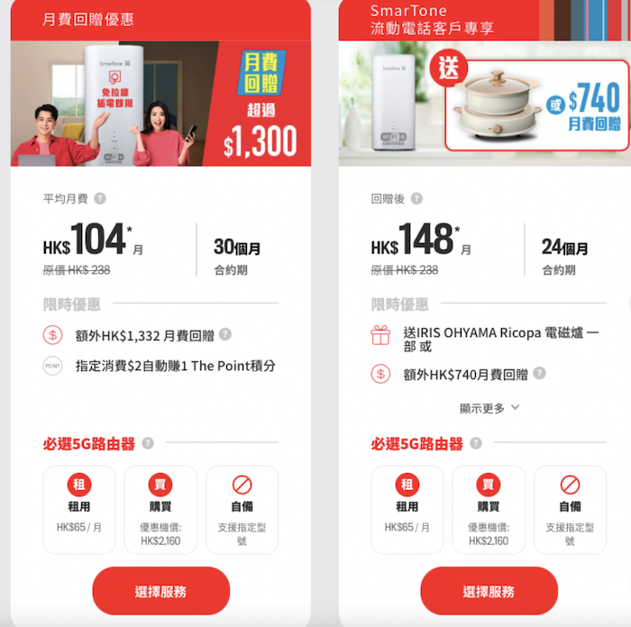 2024家居寬頻收費比較-SMARTONE