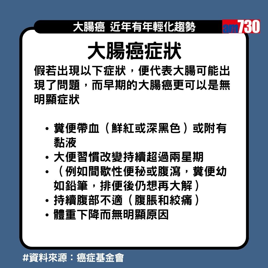 大腸癌症狀、先兆、治療及預防方法(am730製圖)