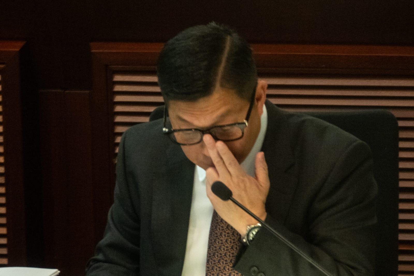 23條立法|法案委員會完成審議修正案 鄧炳強批明報誤導。(陳奕釗攝)