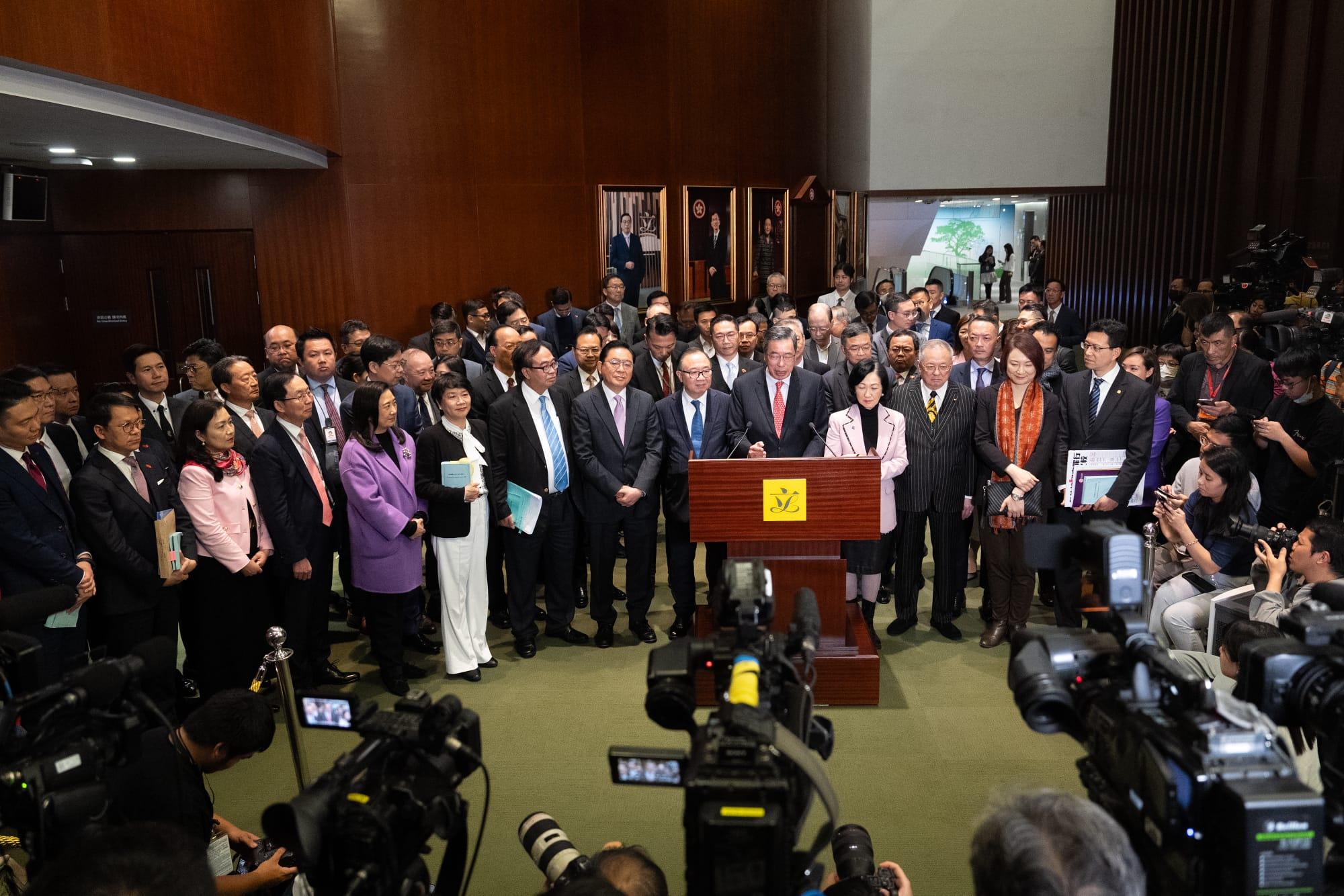 23條立法|立法會全票三讀通過23條條例草案。(林靄怡攝)