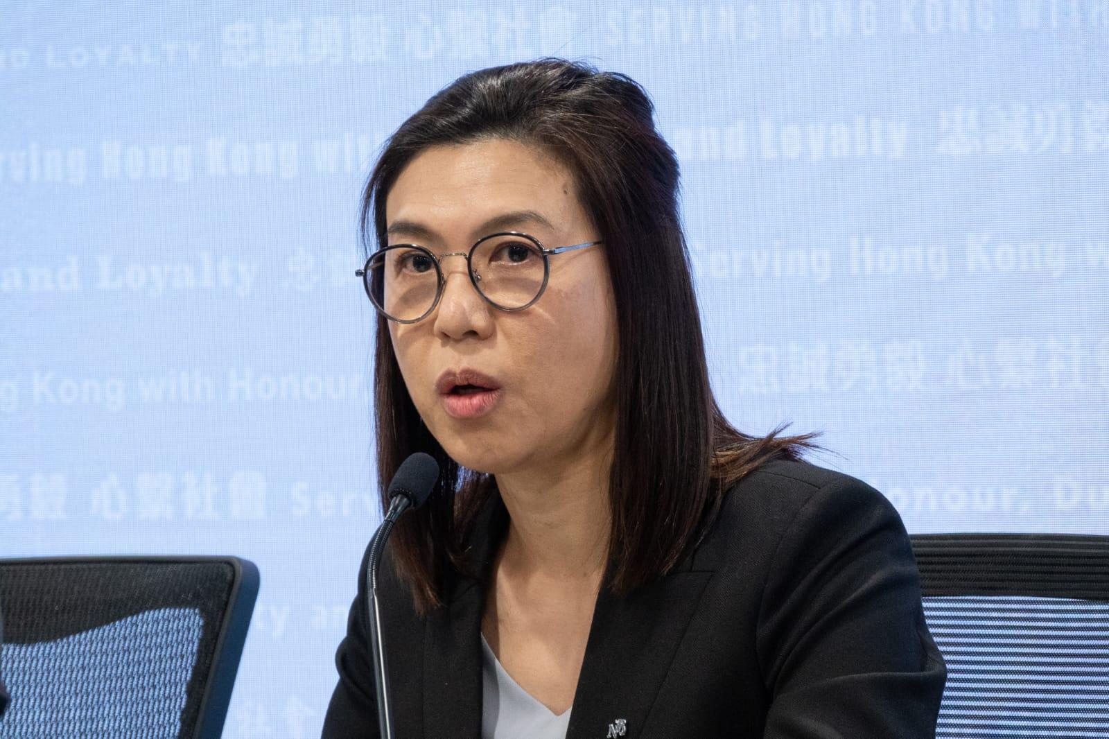 警方毒品調查科總警司吳頴詩指,無論是透過任何形式販毒,警方會令販毒集團「血本無歸、提心吊膽」。(陳奕釗攝)