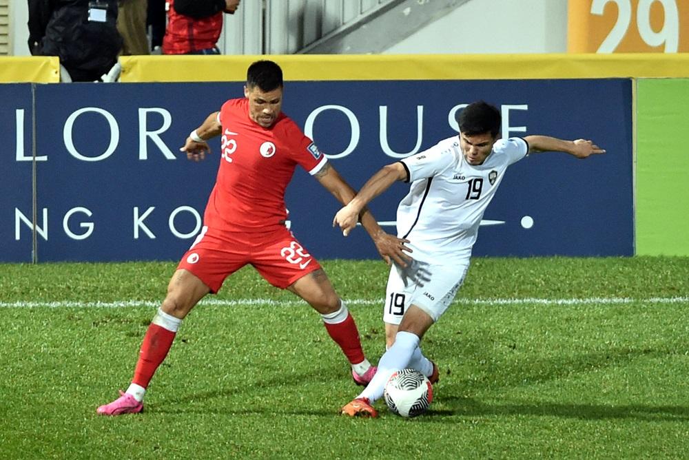 港隊主場0:2不敵烏茲別克。(新華社)