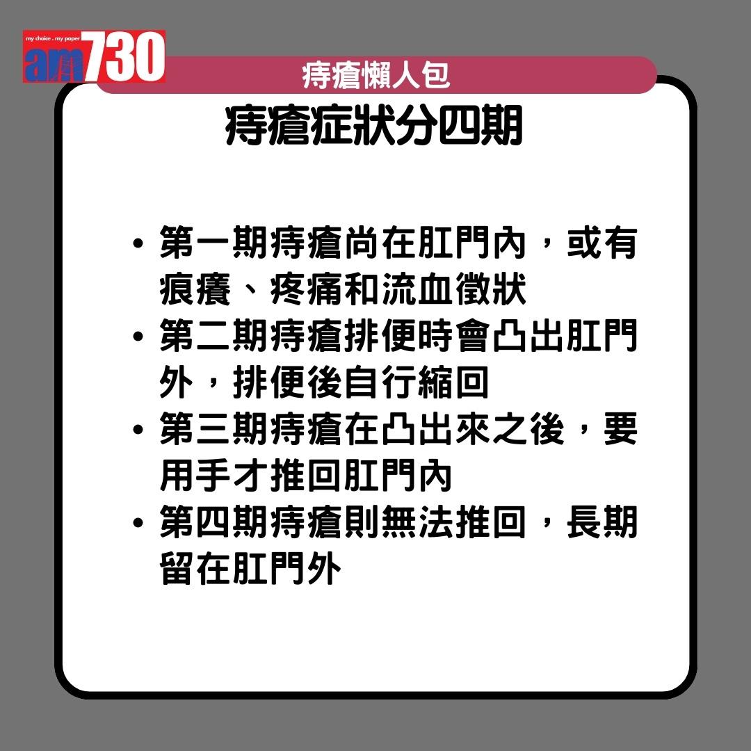 痔瘡症狀、成因、治療及預防方法,孕婦及打工仔小心(am730製圖)