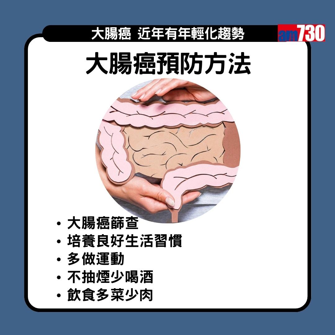 大腸癌症狀、先兆、治療及預防方法(am730製圖)