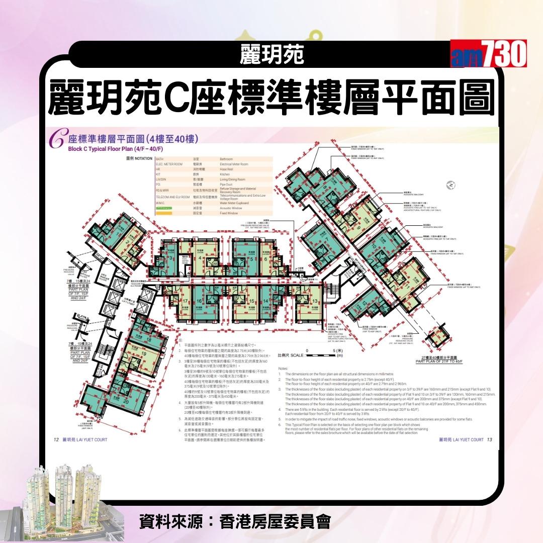 綠置居2023 麗玥苑|C座標準樓層平面圖(am730製圖)