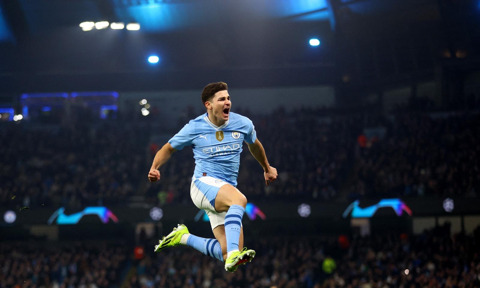 歐聯|曼城大勝哥本哈根晉8強,以勝仗迎接星期日作客利物浦的英超榜首戰。(路透社)