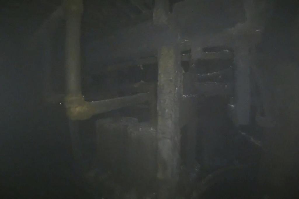 東電早前公布無人機於2月28日拍攝受損一號反應爐的畫面。(資料圖片)