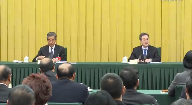 丁薛祥出席港澳政協委員的聯組會議(無綫新聞)