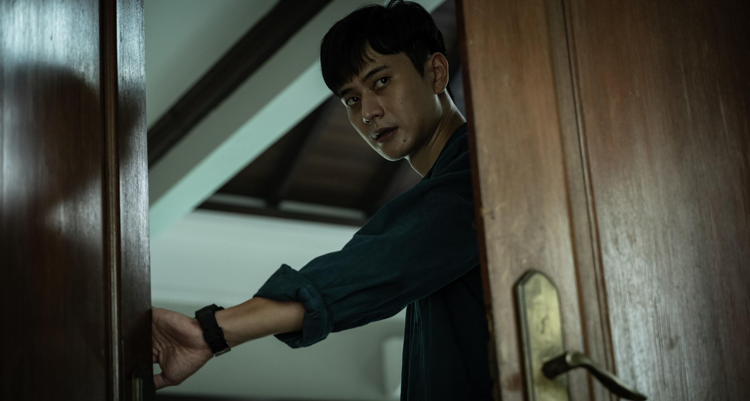 劉冠廷在《尾隨》與古天樂大演對手戲。