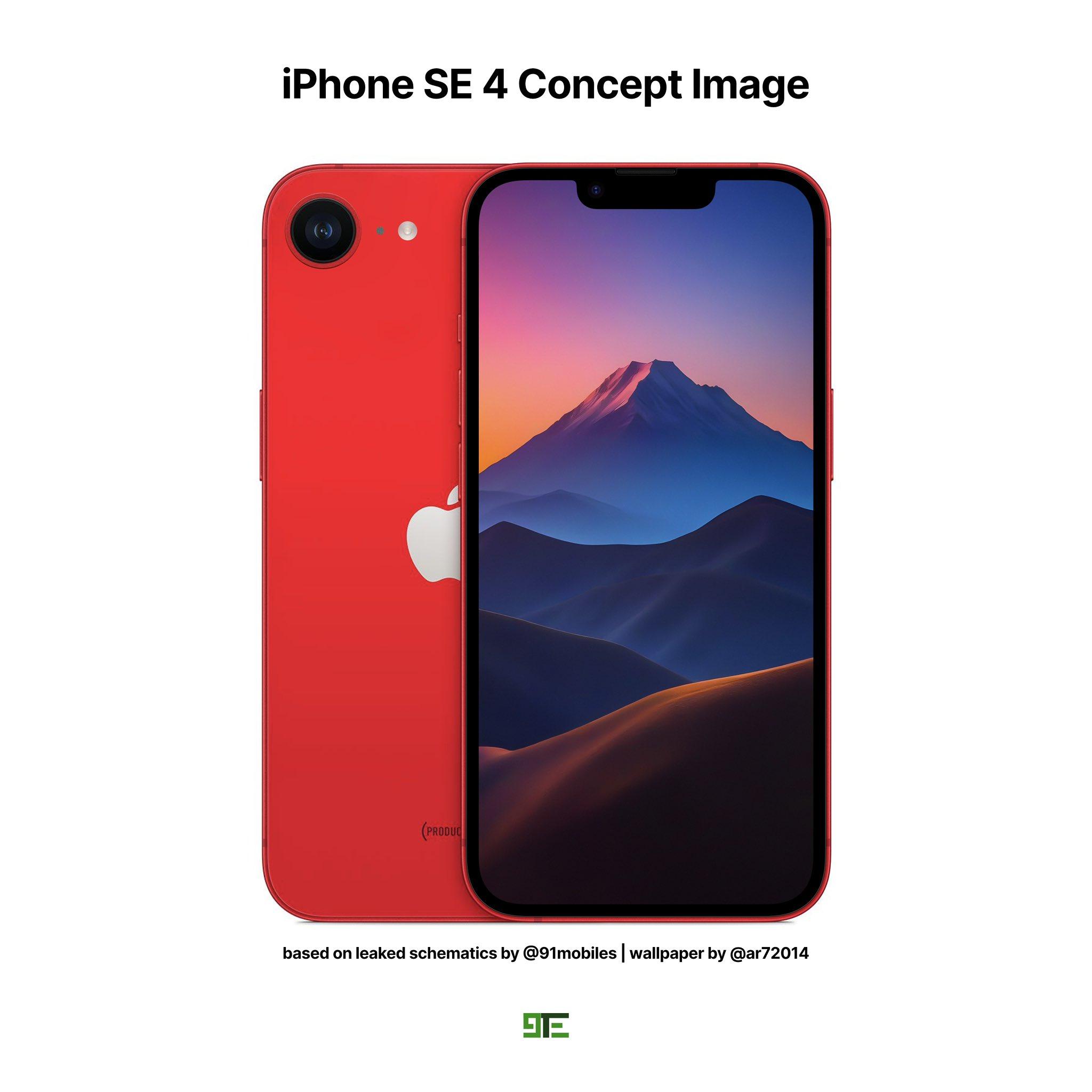 iPhone SE 4 概念圖(圖片來源︰X)