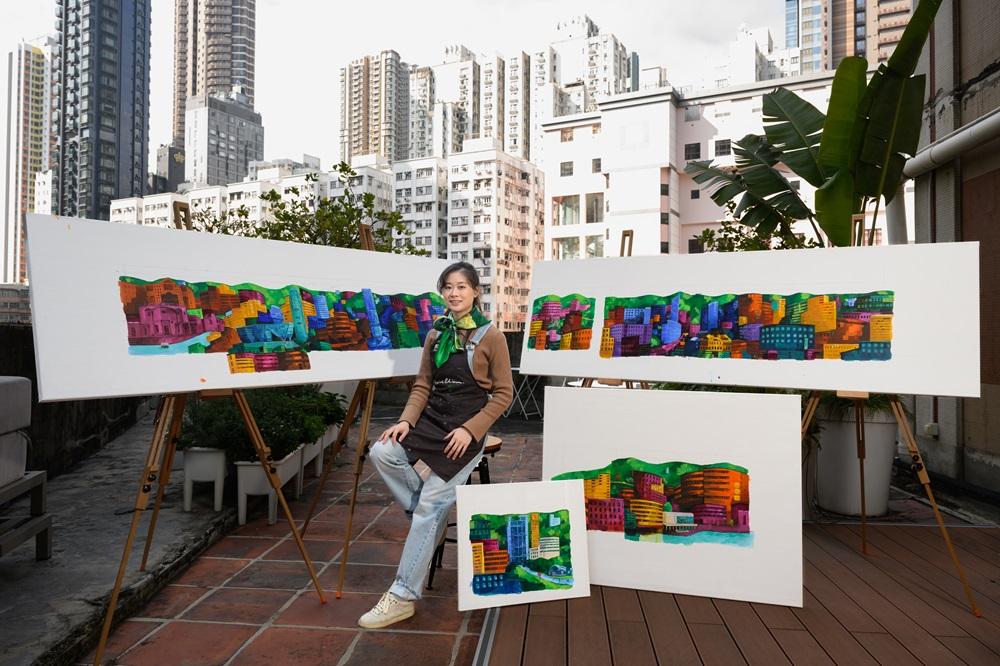 中環新海濱三號矚目國際級地標,全長220米的藝術長廊加入多個香港特色元素,除了大自然景觀,更畫上香港多個地標建築,包括The Henderson、中環新海濱三號項目、國際金融中心(ifc)、太平山、終審法院大樓、天星碼頭等。