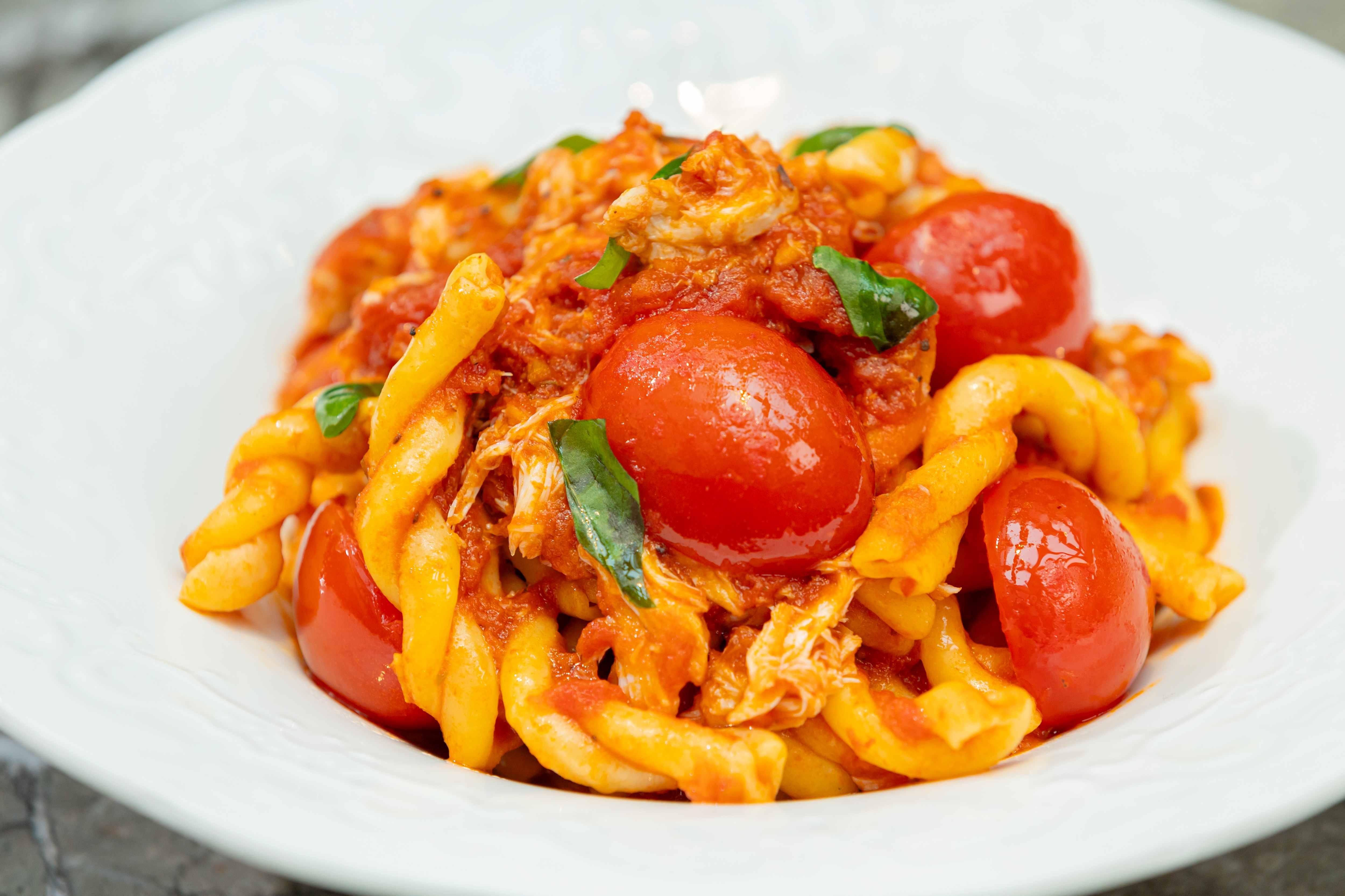 車厘番茄醬蟹肉手製扭紋粉