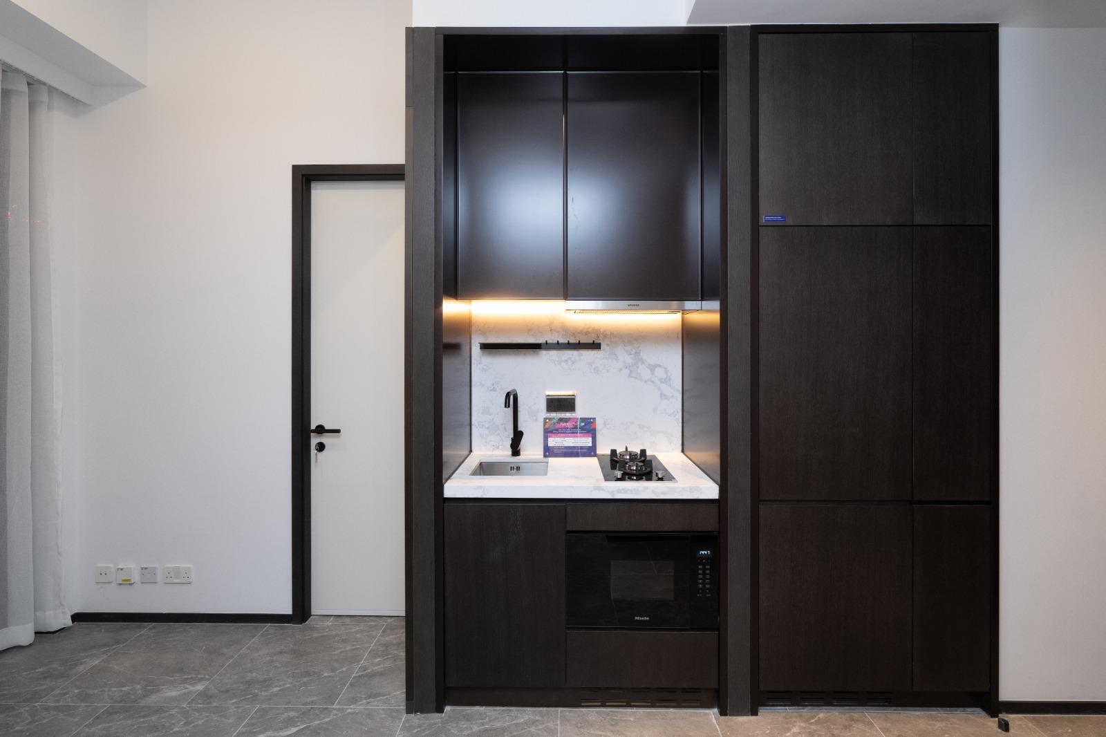 恒基新盤BelgraviaPlace示範單位1a座。(林靄怡攝)