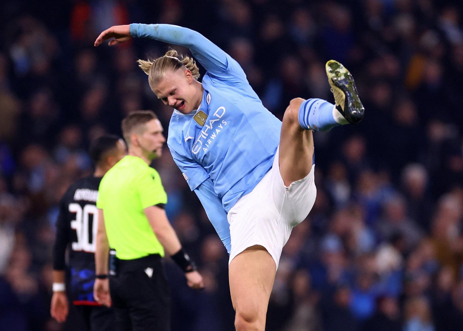 歐聯|曼城大勝哥本哈根晉8強,以勝仗迎接星期日作客利物浦的英超榜首戰。(路透社)