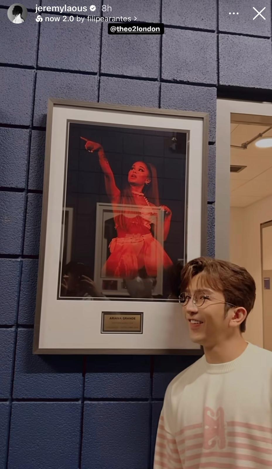 Jer在IG上載影片,Anson Lo興奮跟容祖兒合照。