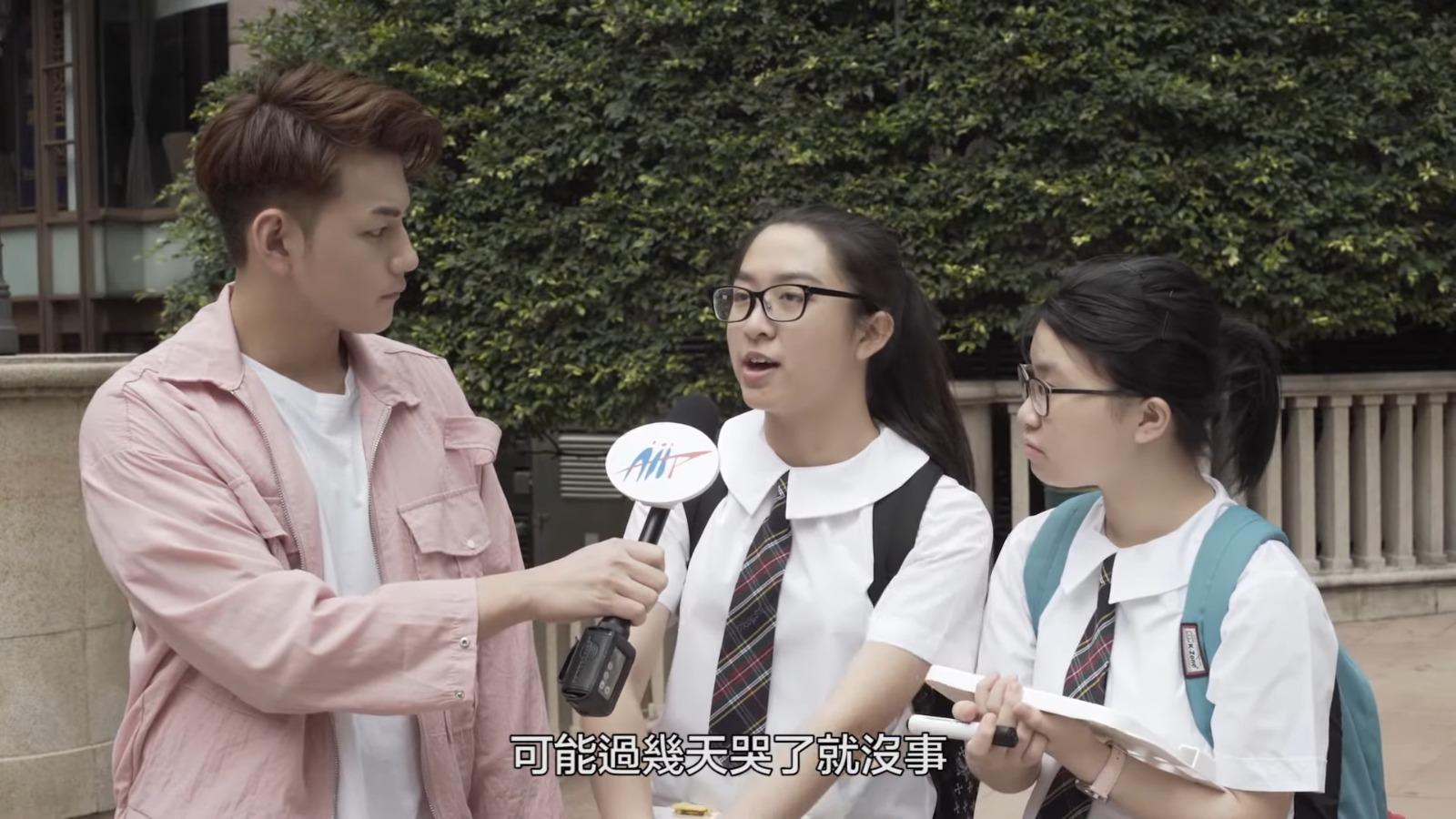 Jeffrey魏浚笙7年前街訪片出土,片名為青少年抑鬱症你知多少(網上截圖)