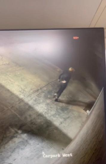 女賊人做完熱身運動後入店偷竊。(互聯網)