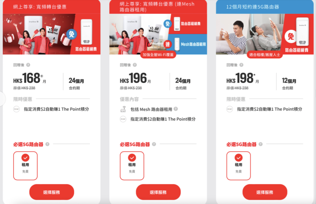 2024家居寬頻收費比較-SMARTONE