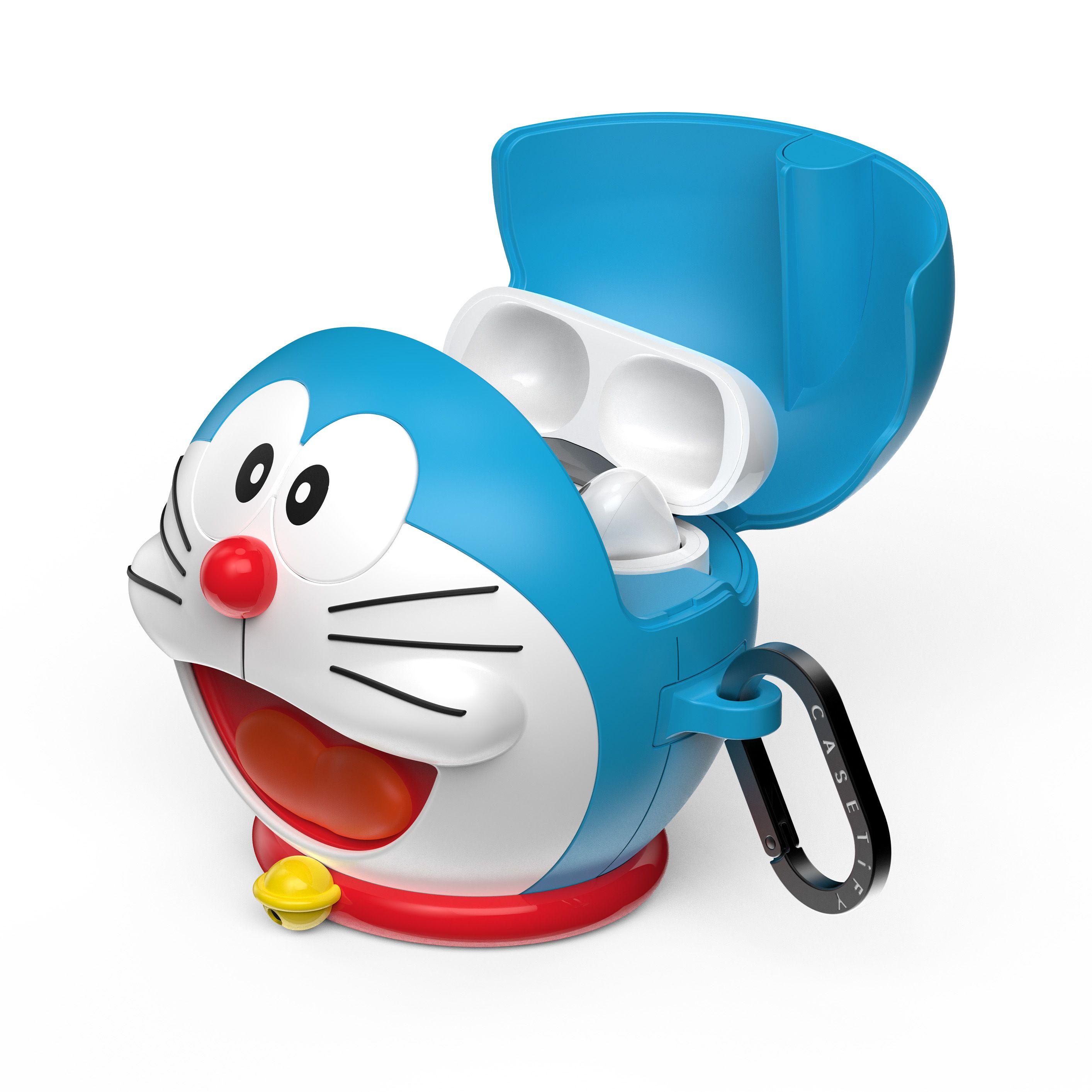 打開多啦A夢頭部即可存放AirPods Pro。