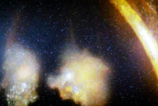 東電公布無人機在損毀反應爐主要圍阻艙基座內部拍攝到的畫面。(互聯網)