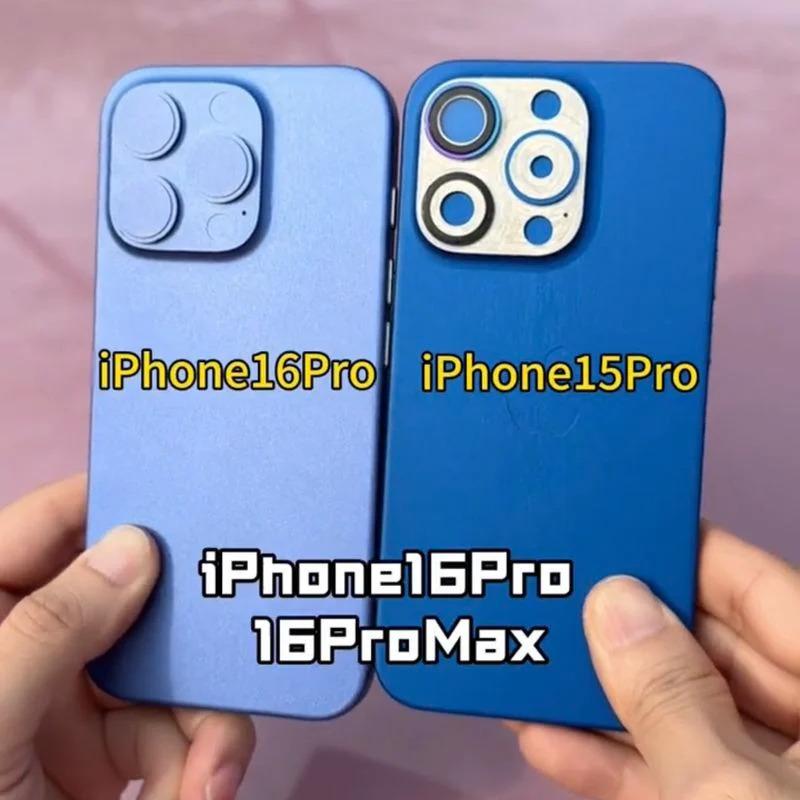 圖中可見iPhone 16 Pro和iPhone 16 Pro Max的尺寸變得更大。