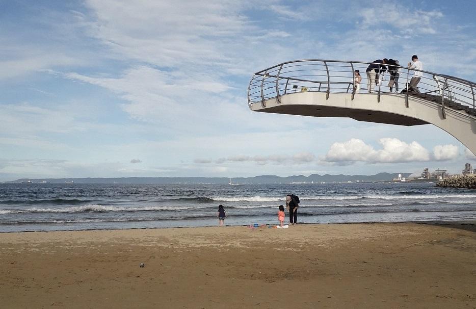南韓慶尚北道浦項市的迎日臺海水浴場。(互聯網)