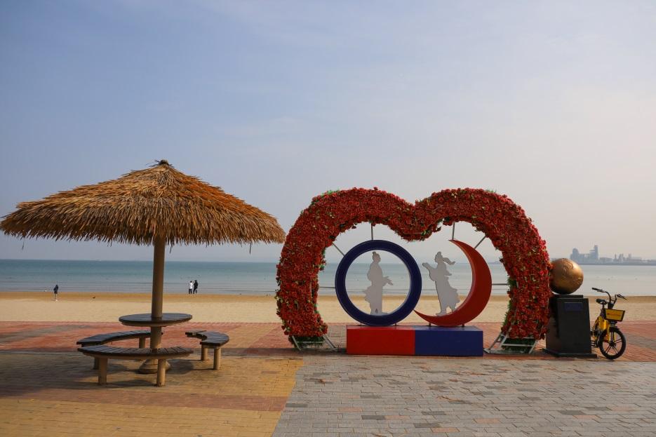 南韓慶尚北道浦項市的迎日臺海水浴場。(互聯網)