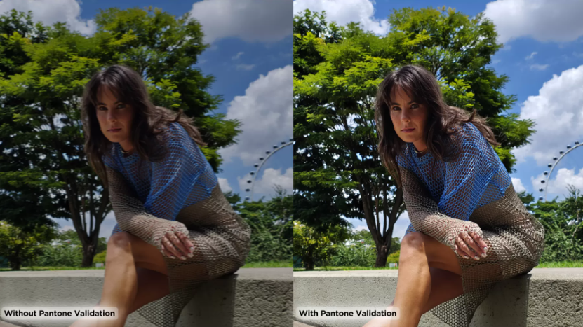 新手機|Pantone 可說是色彩權威,相片校正後色澤準確亮麗。