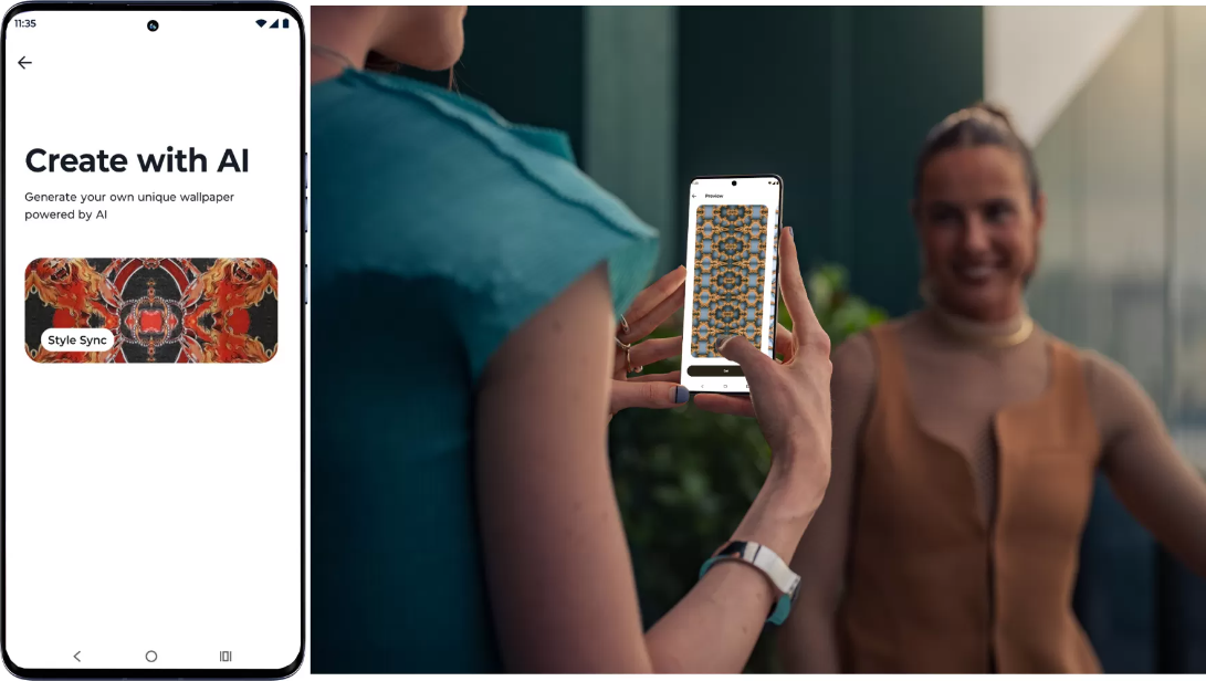 新手機|風格同步可利用 AI 創作個人化的壁紙。