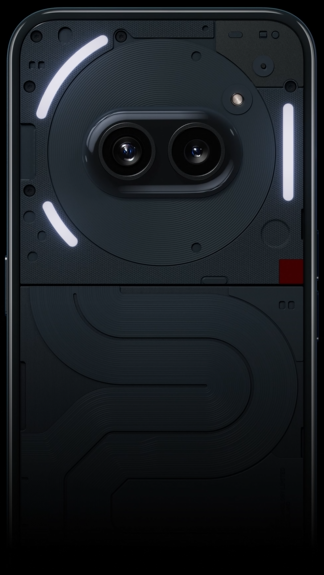 Nothing 手機|三條LED燈帶可根據不同用途如影相、聽歌等,作不同閃燈方式。(相片來源:官方網站)