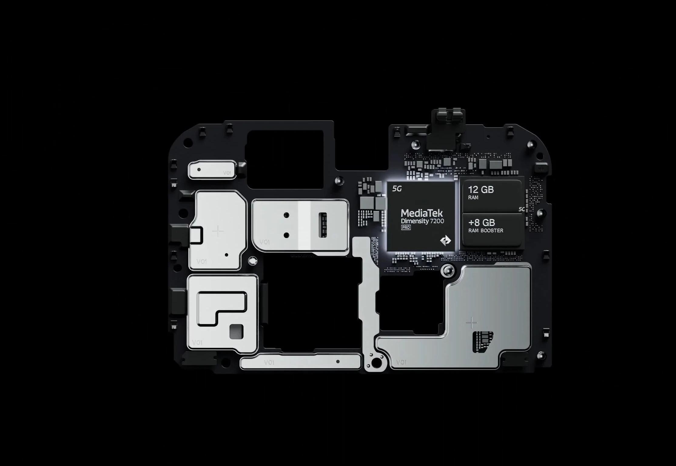 Nothing 手機|Nothing 採用與 MediaTek 獨家聯合設計的天璣 7200 Pro 處理器,8 核心晶片搭配採用可擴大至 20 GB RAM 的 RAM Booster 技術,速度高達 2.8 GHz。