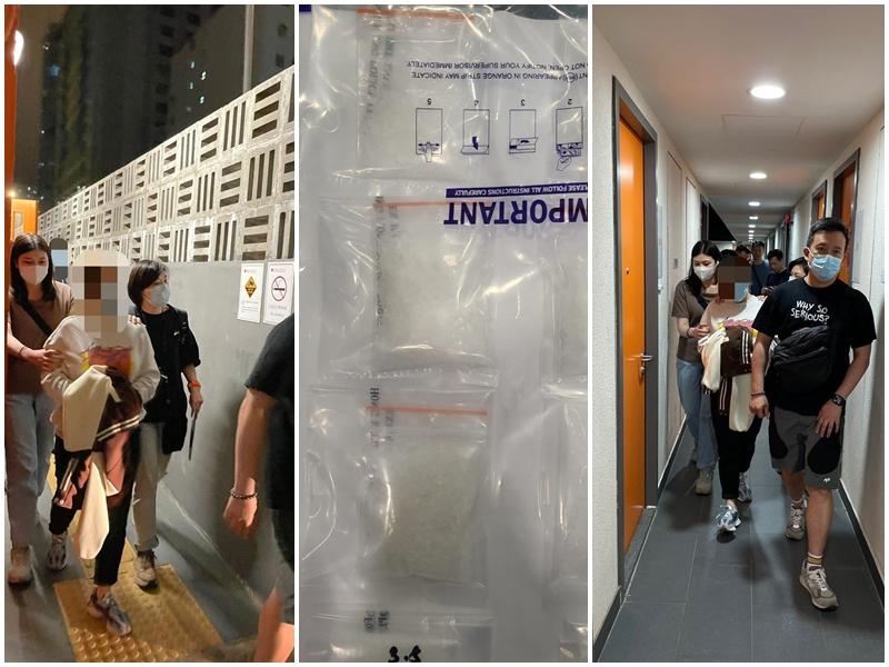 警葵涌業成街檢市值逾11萬海洛英冰毒 3男女涉販毒落網