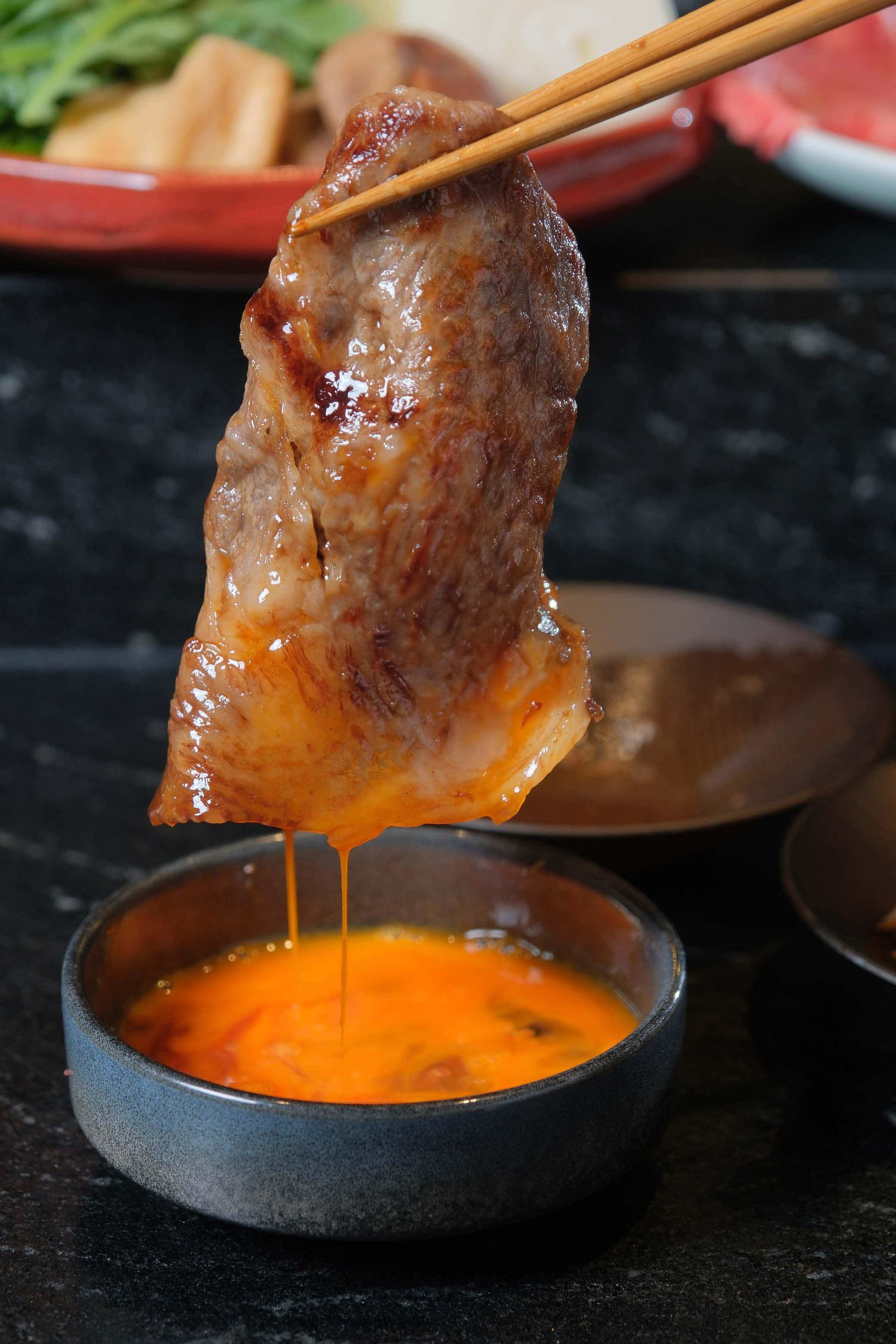 壽喜燒牛肉配蘭王蛋