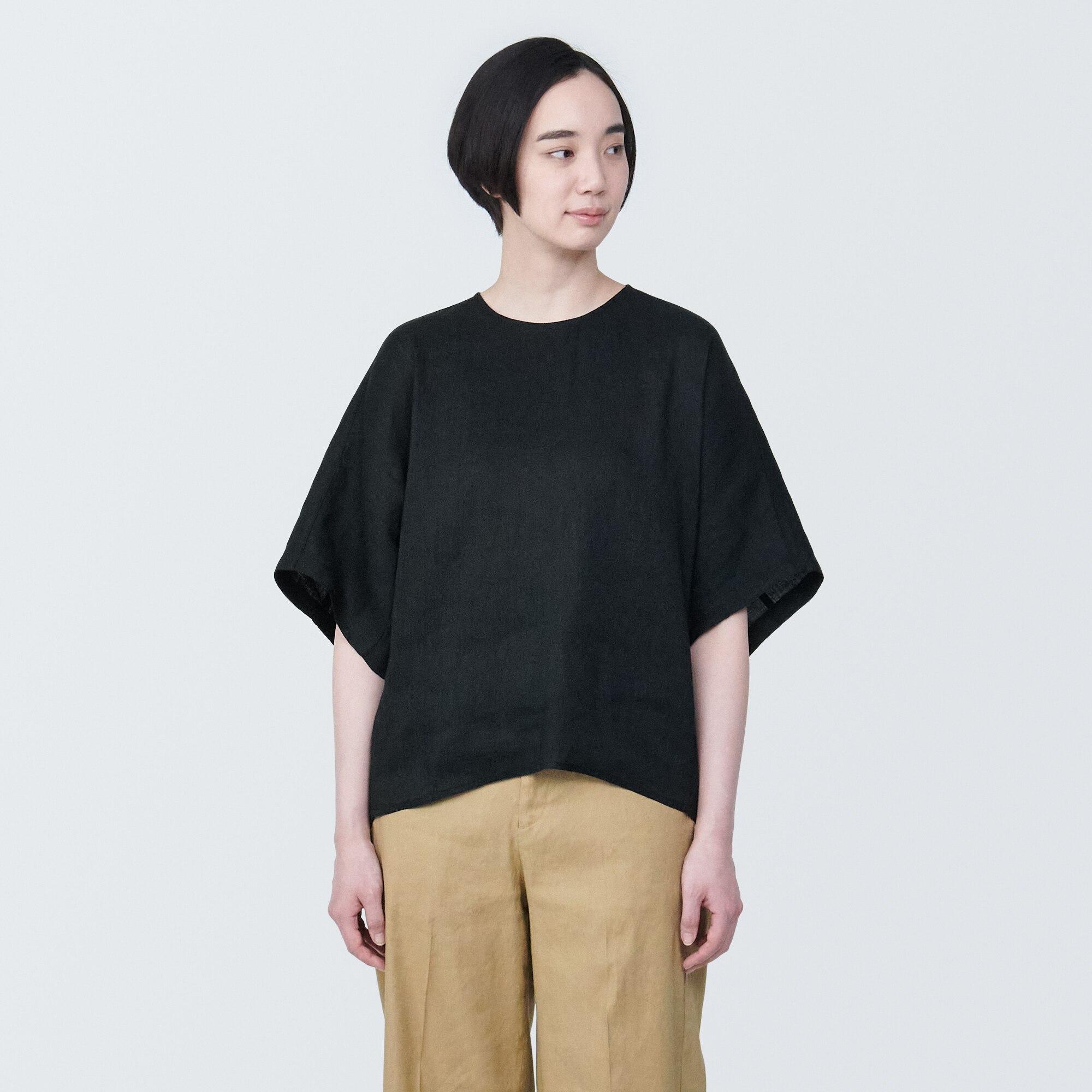 女裝漢麻混人造絲短袖襯衫 會員價 $234