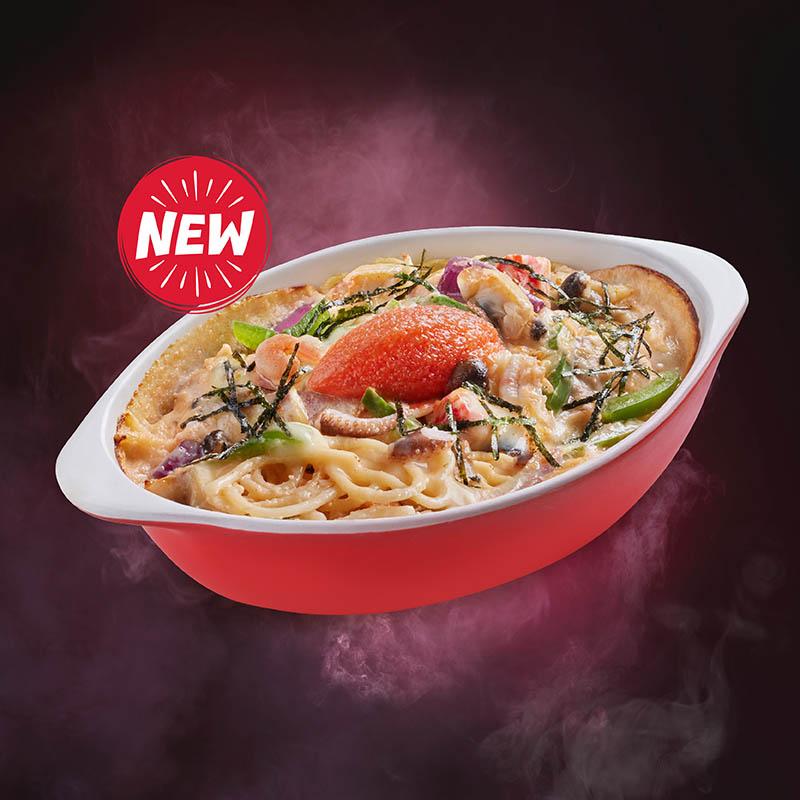 「明太子忌廉海鮮意粉」 單點價:港幣$89 套餐加配價:港幣$15