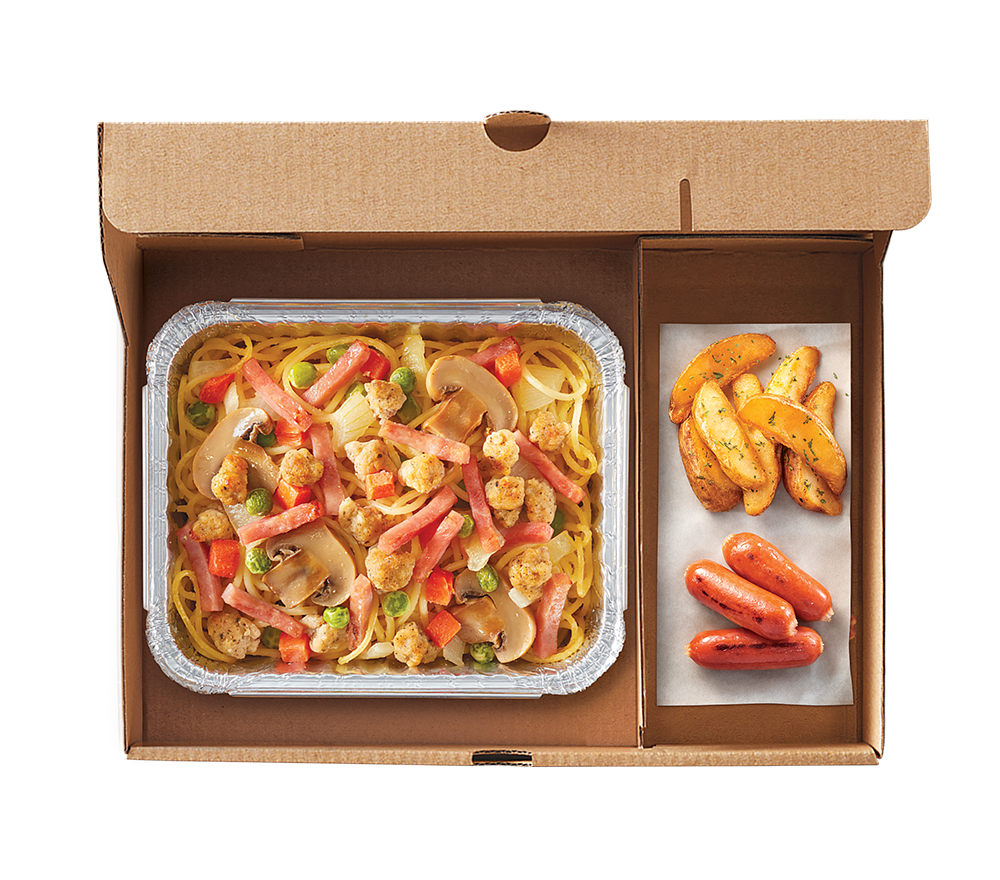 獎品:MYBox_香蒜肉絲意粉及意式迷你腸拼脆薯角.