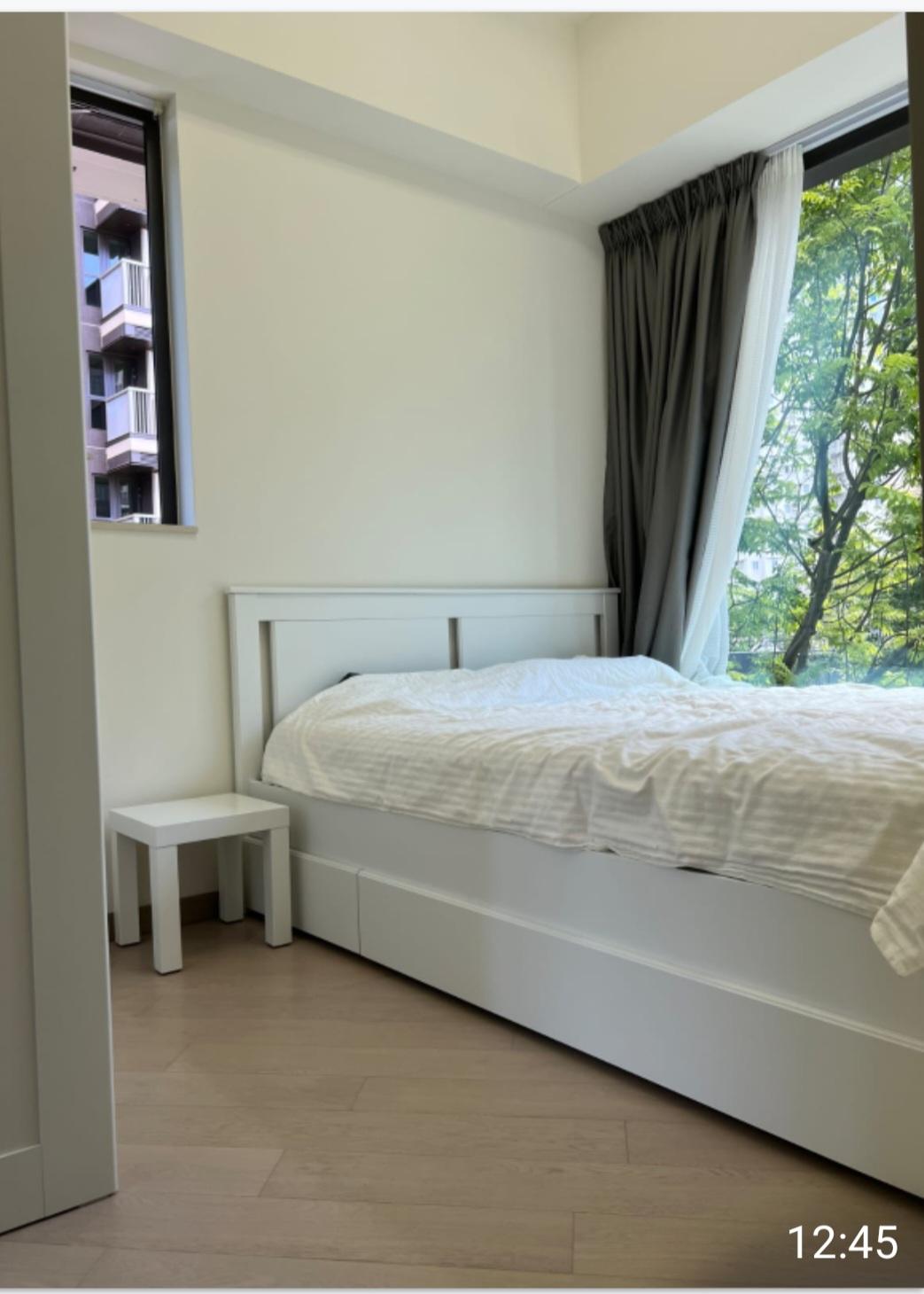 單位為兩房連儲物房間隔,房間面積不算細小。