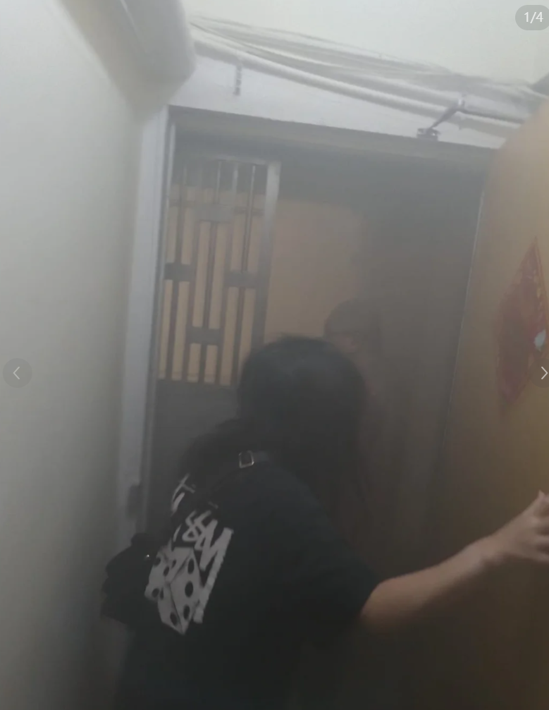 華豐大廈多名大廈住戶事後於社交平台公開火警現場。(網上圖片)