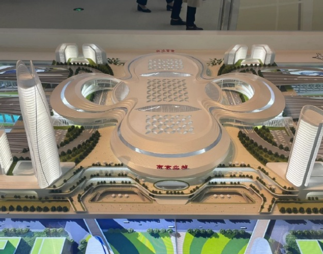 「南京北站」外觀設計近日曝光,但被嘲諷酷似女性用品衛生巾。(網上圖片)