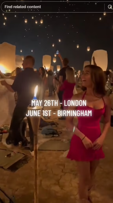 「英國天燈節」的宣傳。(互聯網)