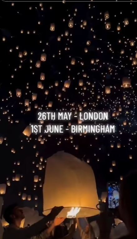 「英國天燈節」的宣傳。(互聯網)